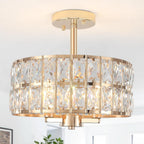 Semi Flush Mount Ceiling Light 6 Dimmable Crystal