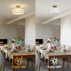 Semi Flush Mount Ceiling Light Fixture Modern 3-Light