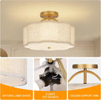 Semi Flush Mount Ceiling Light Fixture Modern 3-Light