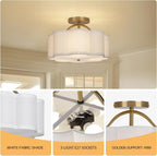 Semi Flush Mount Ceiling Light ø Modern 3-Light