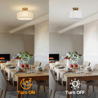 Semi Flush Mount Ceiling Light ø Modern 3-Light