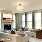 Semi Flush Mount Ceiling Light ø Modern 3-Light
