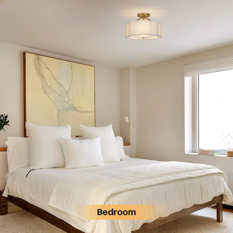 Semi Flush Mount Ceiling Light Fixture Modern 3-Light
