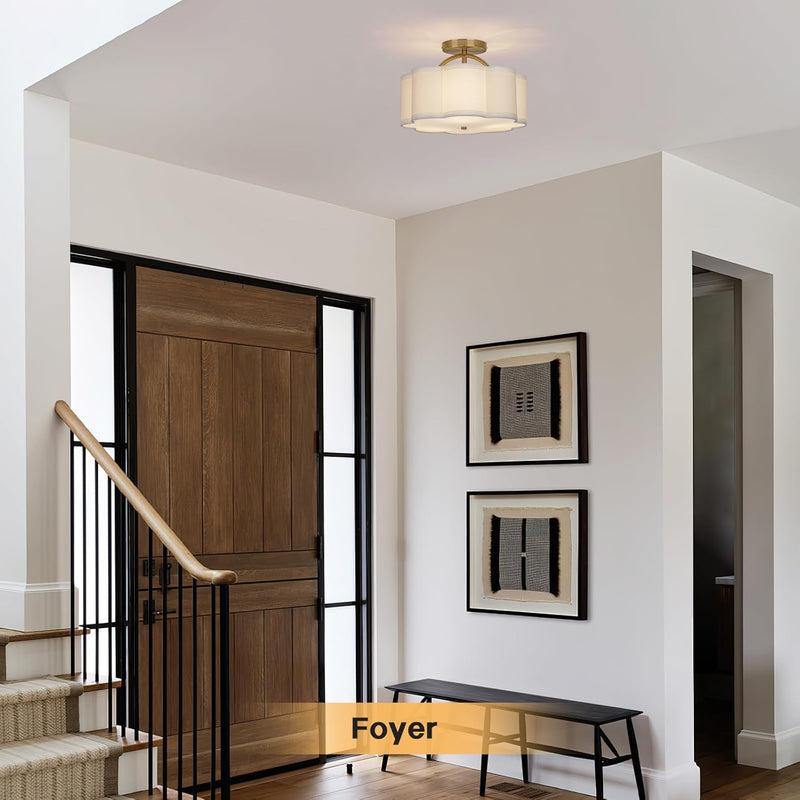 Semi Flush Mount Ceiling Light Fixture Modern 3-Light