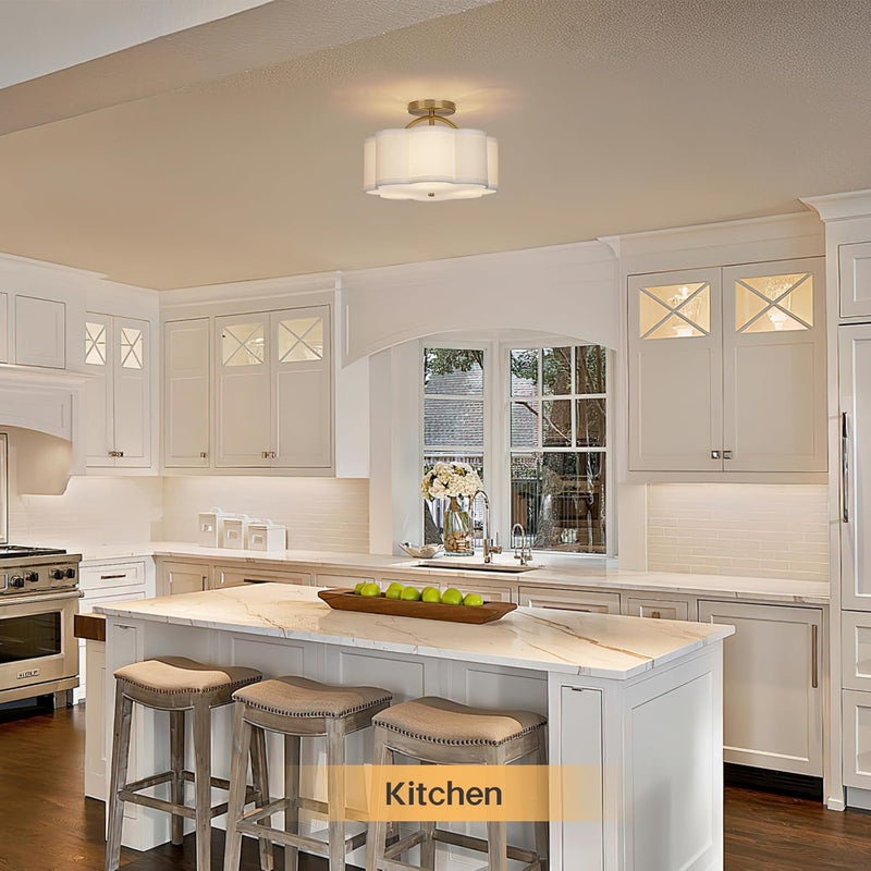 Semi Flush Mount Ceiling Light Fixture Modern 3-Light