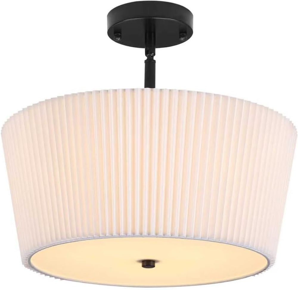 Ceiling Light Living Room Bedroom Lights with Pleated