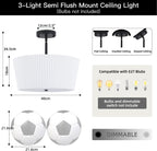 Semi Flush Mount Ceiling Light Modern Crystal Chandeliers
