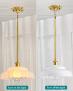 Semi Flush Mount Ceiling Light Smoky Glass Fixture