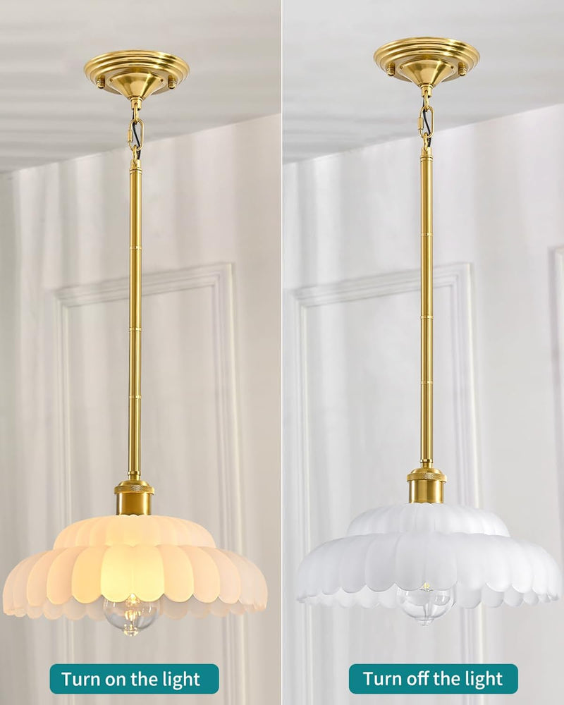 Semi Flush Mount Ceiling Light Smoky Glass Fixture
