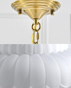 Semi Flush Mount Ceiling Light Smoky Glass Fixture