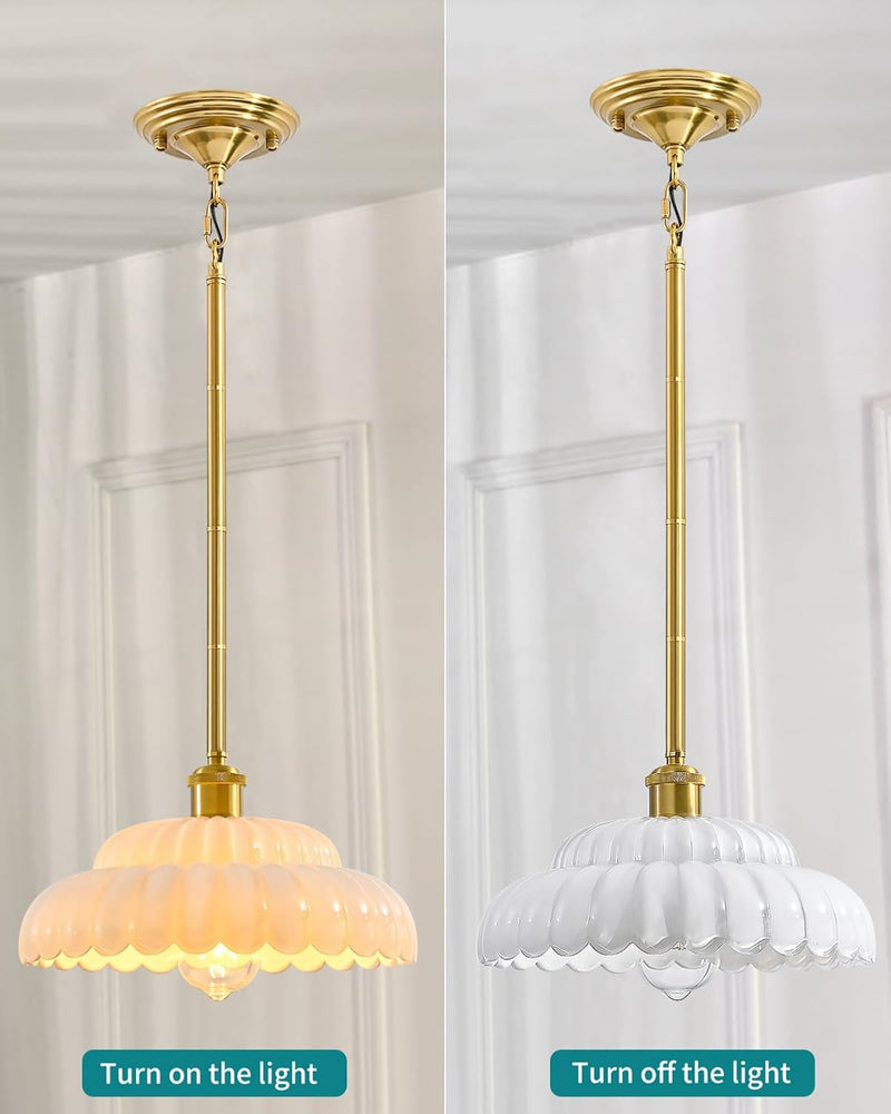 Semi Flush Mount Ceiling Light Smoky Glass Fixture