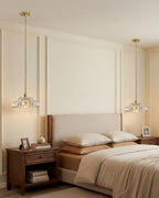 Semi Flush Mount Ceiling Light Smoky Glass Fixture