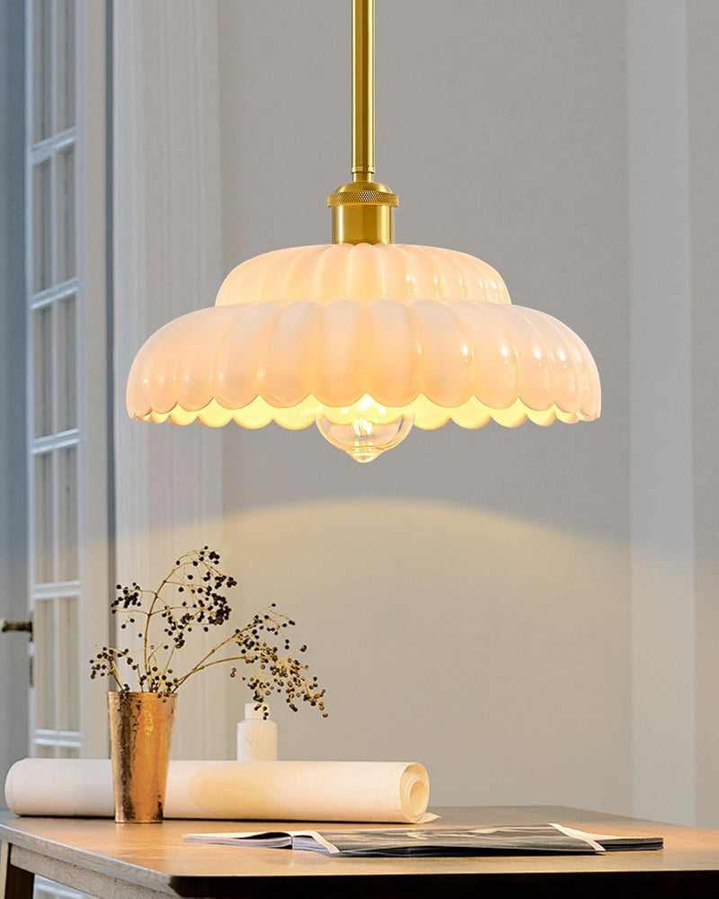 Semi Flush Mount Ceiling Light Smoky Glass Fixture