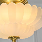 Semi Flush Mount Ceiling Light Smoky Glass Fixture