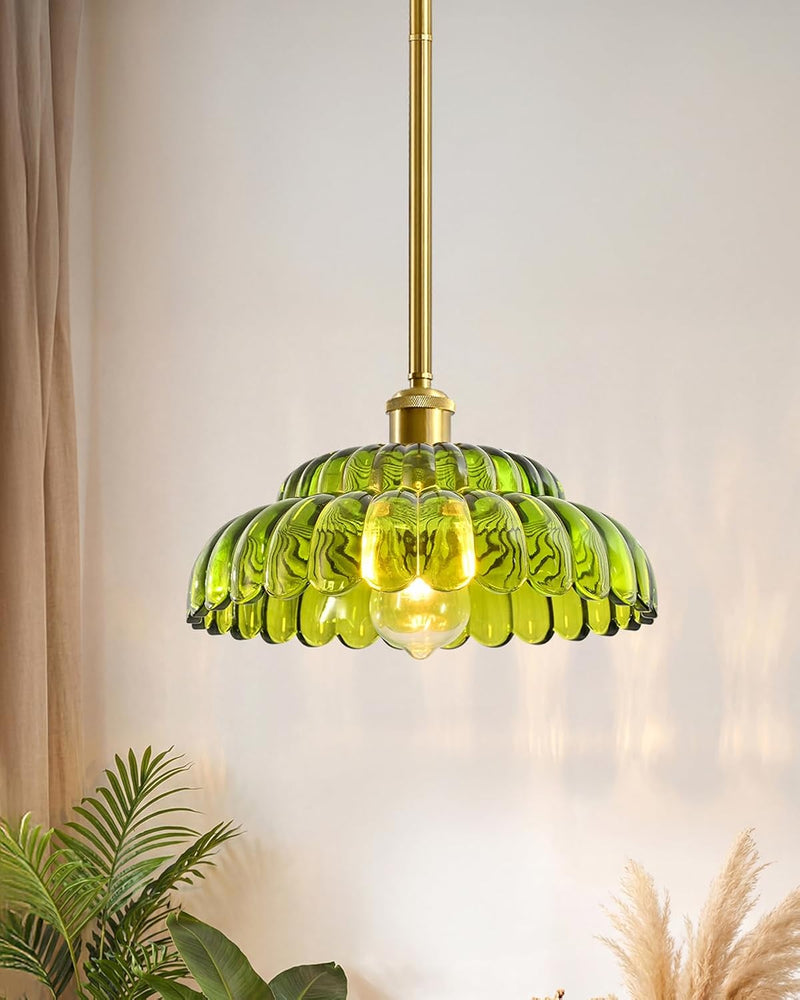 Semi Flush Mount Ceiling Light Smoky Glass Fixture