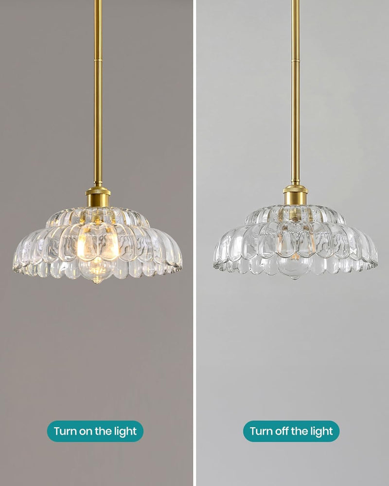 Semi Flush Mount Ceiling Light Smoky Glass Fixture