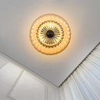 Semi Flush Mount Ceiling Light Smoky Glass Fixture
