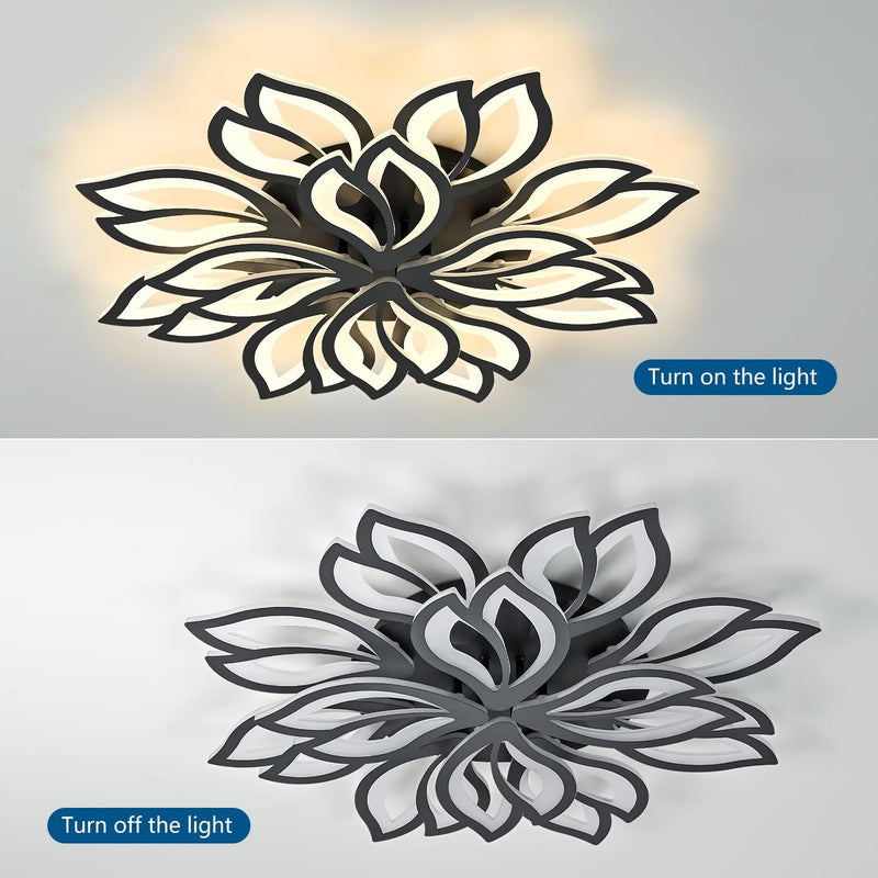 Semi Flush Mount Ceiling Light Smoky Glass Fixture