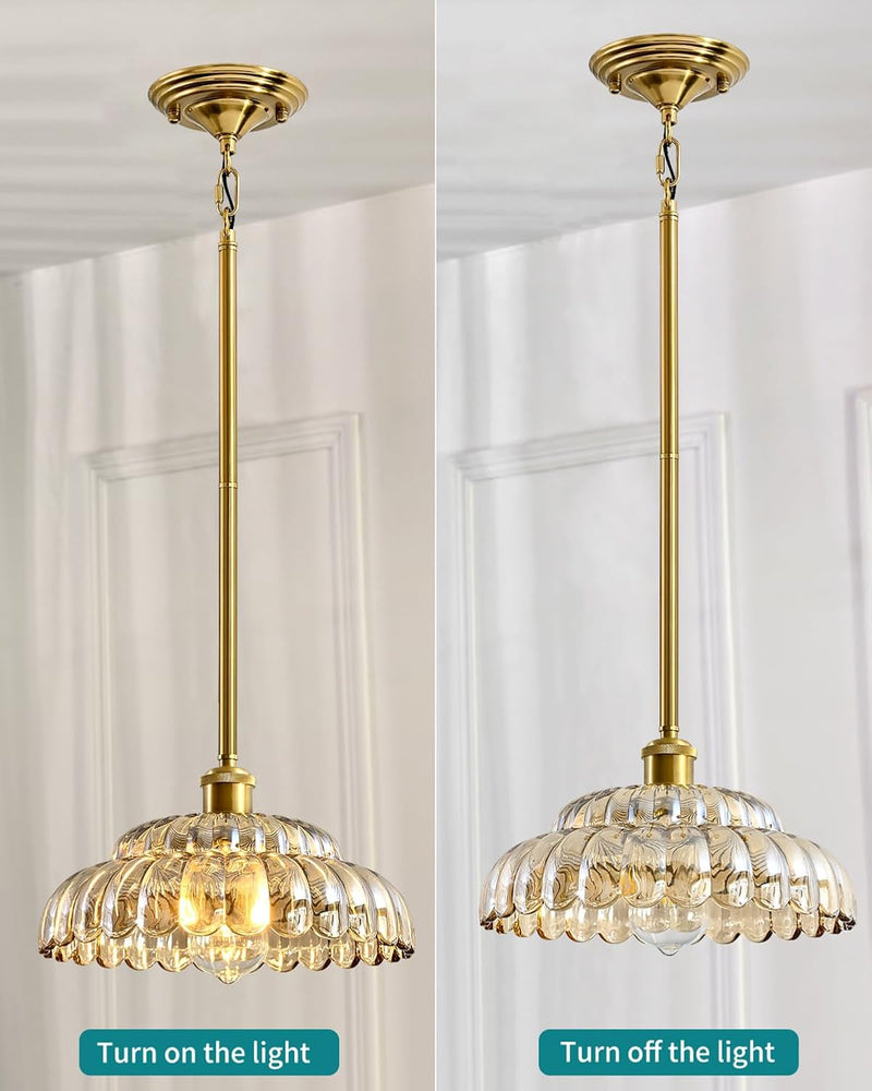 Semi Flush Mount Ceiling Light Smoky Glass Fixture