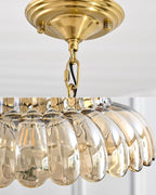 Semi Flush Mount Ceiling Light Smoky Glass Fixture