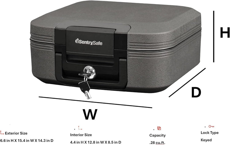 Sentry Safe Fire-Safe Waterproof Document and Media Chest