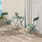 Set 3 Pieces Garden Furniture Folding 2 Chairs