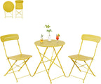 Set 3 Pieces Garden Furniture Folding 2 Chairs
