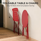 Set 3 Pieces Garden Furniture Folding 2 Chairs
