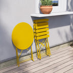Set 3 Pieces Garden Furniture Folding 2 Chairs