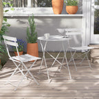 Set 3 Pieces Garden Furniture Folding 2 Chairs
