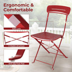 Set 3 Pieces Garden Furniture Folding 2 Chairs