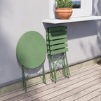 Set 3 Pieces Garden Furniture Folding 2 Chairs
