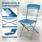 Set 3 Pieces Garden Furniture Folding 2 Chairs