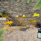 Set 3 Pieces Garden Furniture Folding 2 Chairs