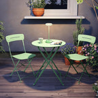Set 3 Pieces Garden Furniture Folding 2 Chairs