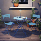 Set 3 Pieces Garden Furniture Folding 2 Chairs