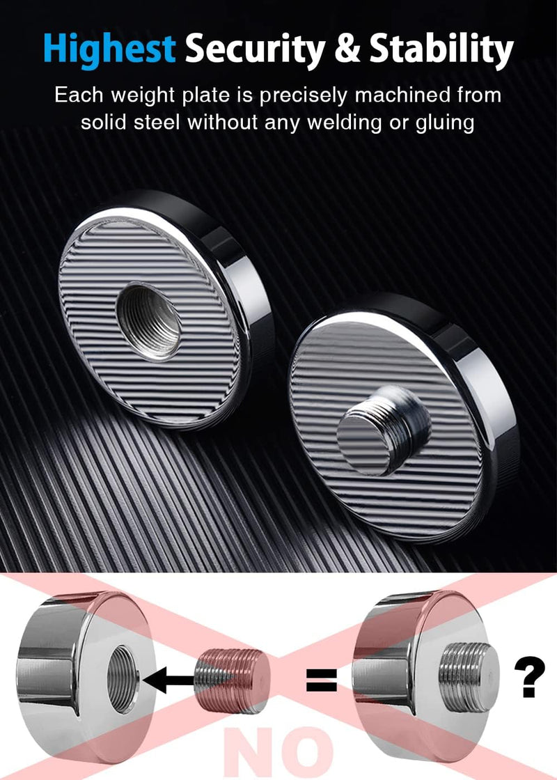Set Adjustable Ultracompact Chrome Weights Home