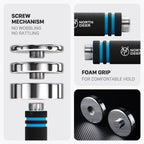 Set Adjustable Ultracompact Chrome Weights Home
