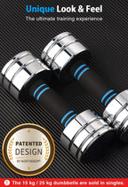 Set Adjustable Ultracompact Chrome Weights Home