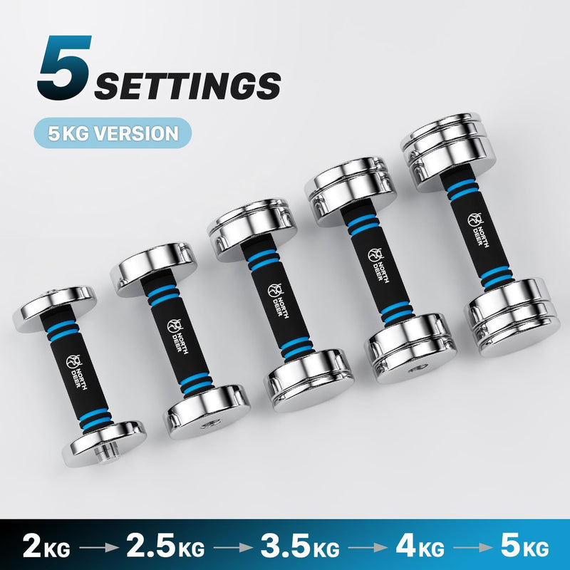 Set Adjustable Ultracompact Chrome Weights Home