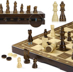 Set and Draughts Board Games 2 in 1