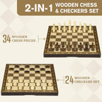 Set and Draughts Board Games 2 in 1