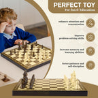 Set and Draughts Board Games 2 in 1