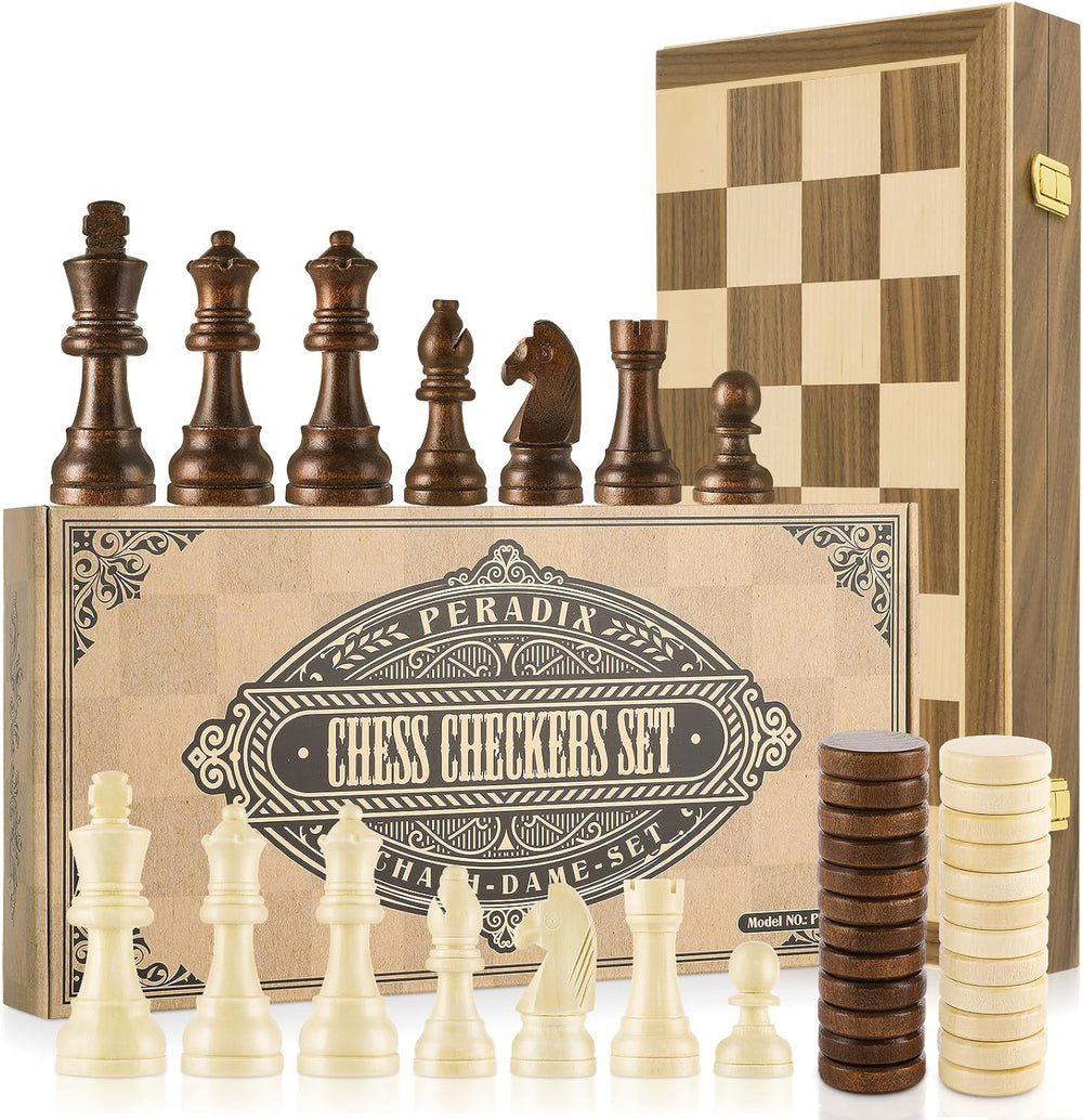 Set and Draughts Board Games 2 in 1