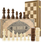 Set and Draughts Board Games 2 in 1