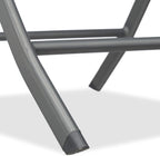 Set of Garden Chairs and Table Metal Synthetics