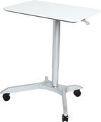 Seville Classics Airlift Height Adjustable Mobile Sit-Stand Desk