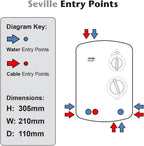 Seville Universal Electric Shower 7.5KW