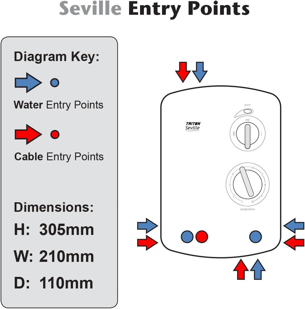 Seville Universal Electric Shower 7.5KW