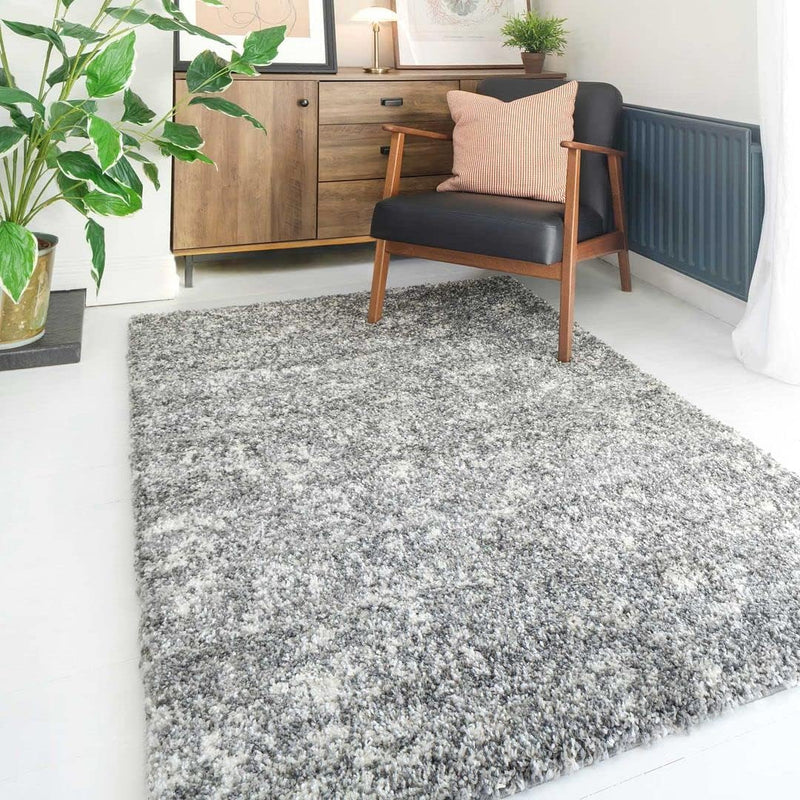 Shaggy Plain Blush Rug Fluffy Lounge Living Room